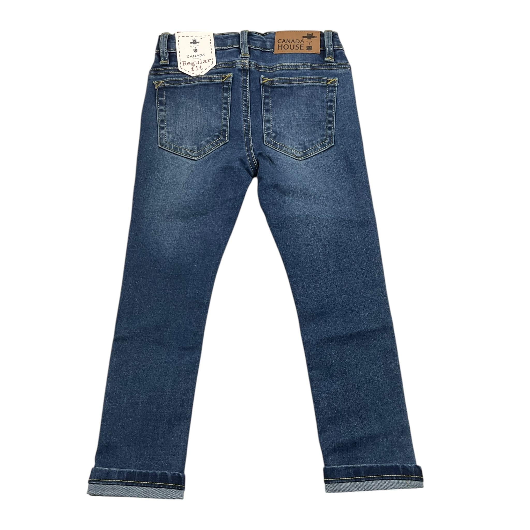 CANADA HOUSE jeans tinta unita con girovita regolabile Blu per Neonato 24472241N BLU CANADA HOUSE 