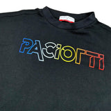Cesare Paciotti T-Shirt Girocollo tinta unita con Stampa Nero per Bambino TSP5102J NERO CESARE PACIOTTI 