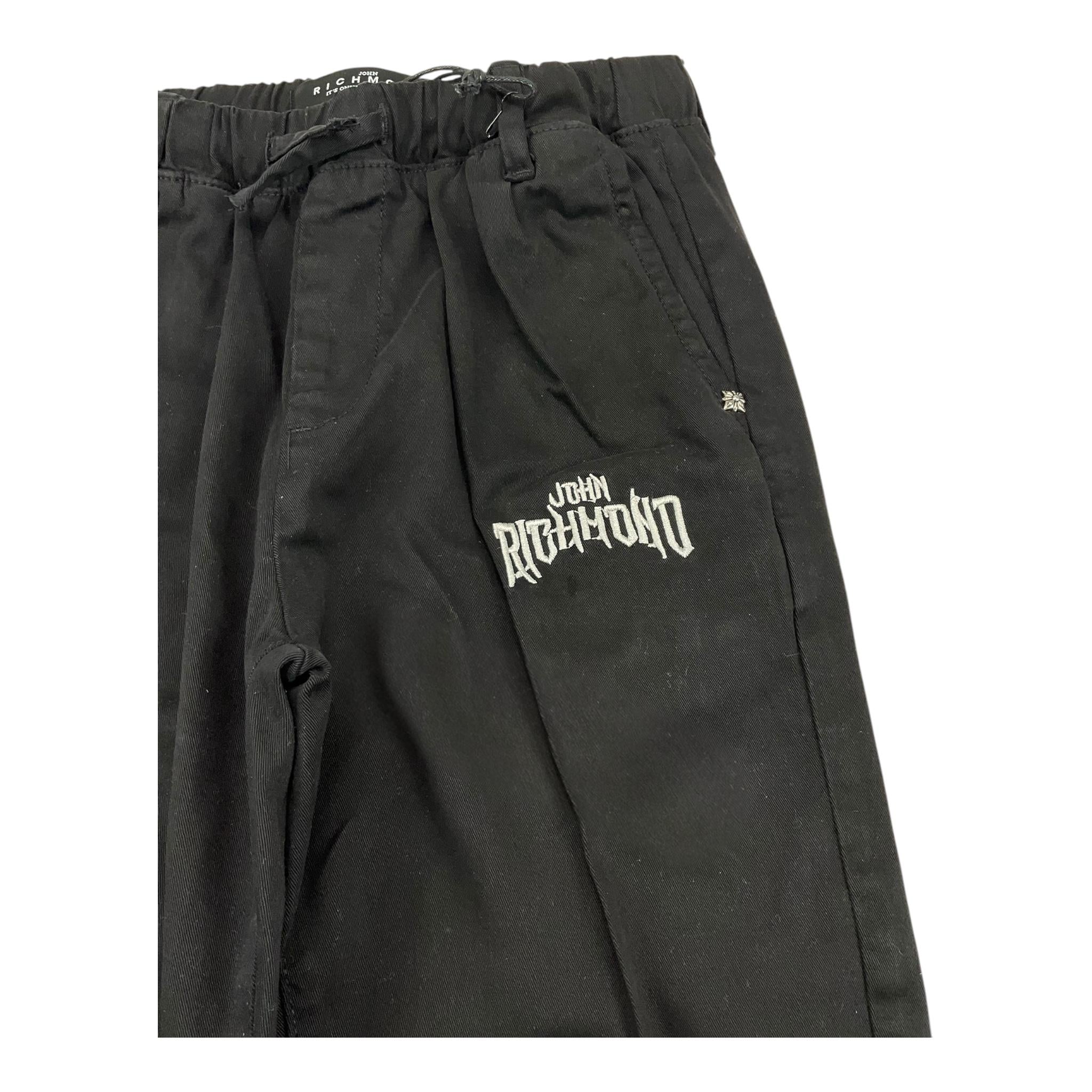 John Richmond Pantalone Tinta Unita con Elastico In Vita per Bambino RBA24076PA NERO JOHN RICHMOND 