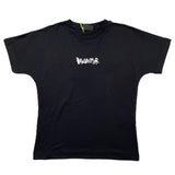 Disclaimer T-Shirt Girocollo Tinta Unita Con Stampa In Contrasto Nero Per Bambino