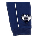 Monnalisa Pantalone Tinta Unita con Stampa Cuore per Bambina 19E405 BLU MONNALISA 