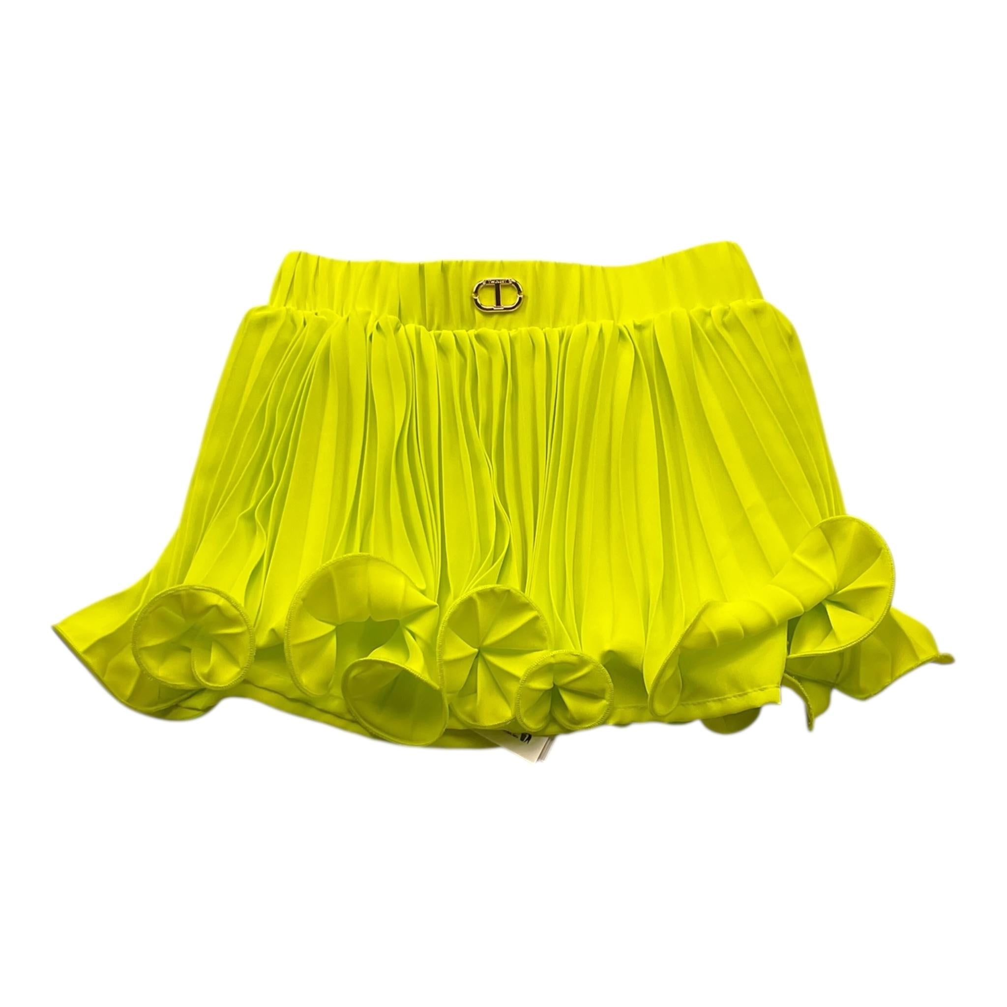 Twinset Gonna Tinta Unita con Balze per Neonata 251GJ2QQ5X GIALLO FLUO TWINSET 