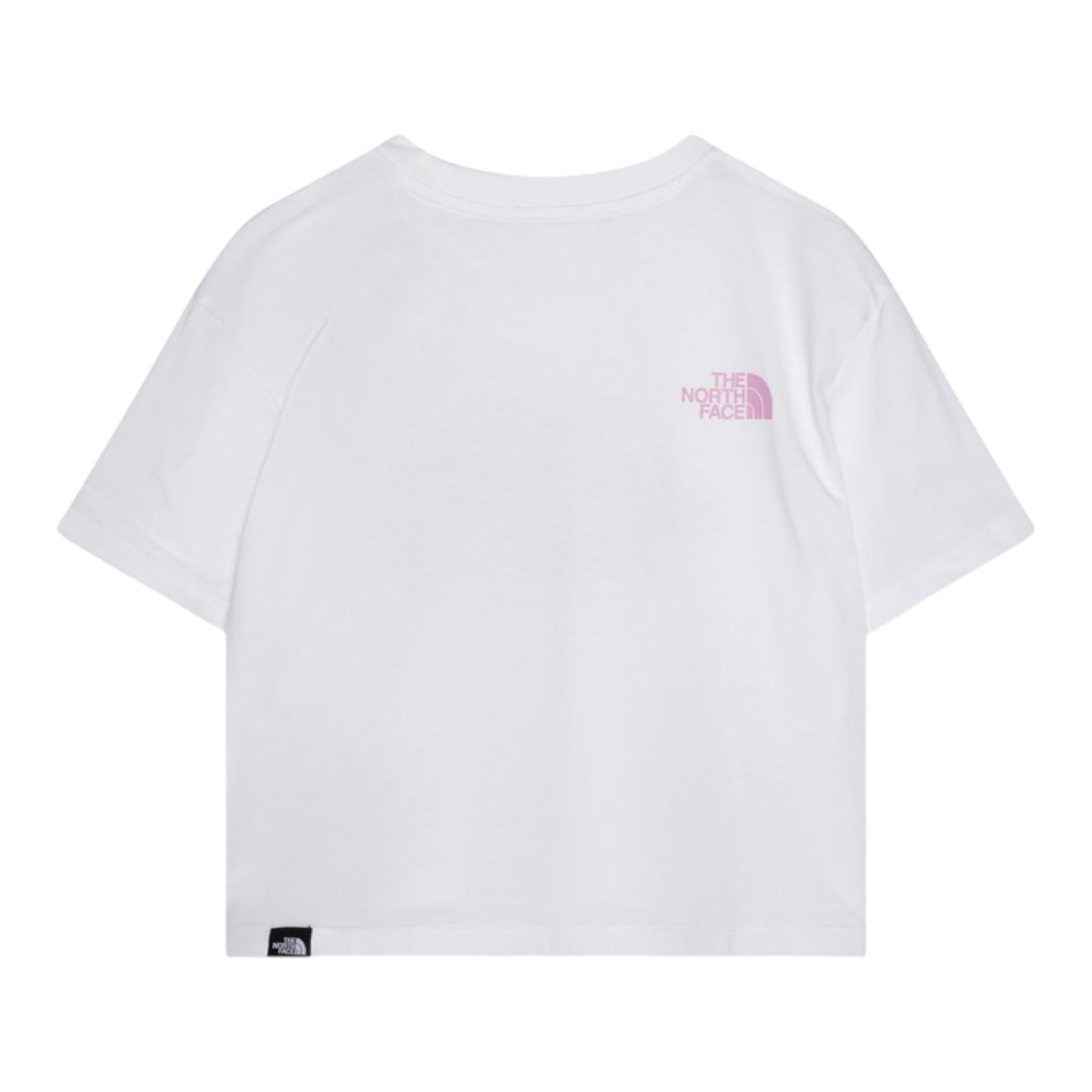 The North Face T-Shirt Girocollo tinta unita con Stampa Bianco per Bambina NF0A8DRQ9ZT BIANCO THE NORTH FACE 