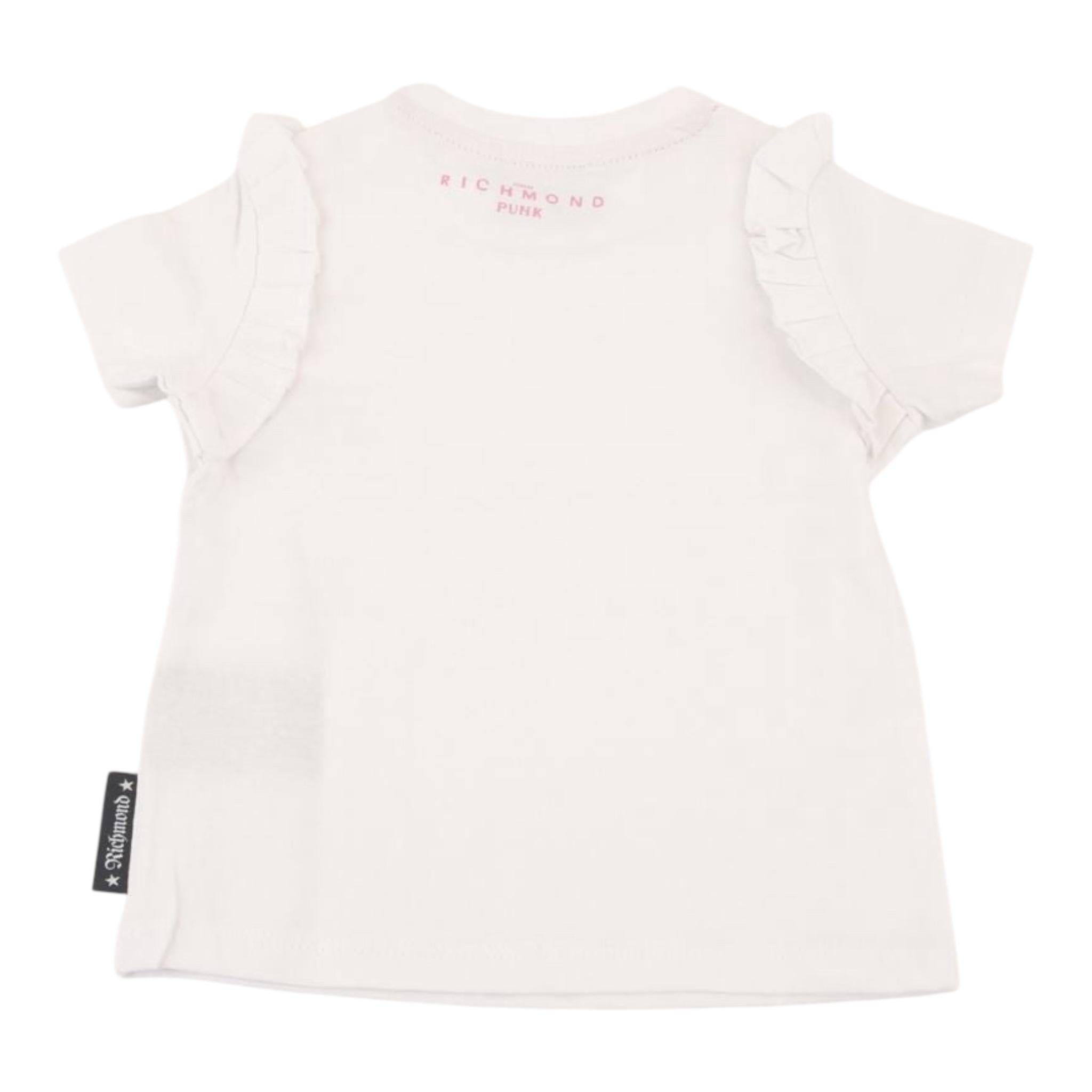 John Richmond T-Shirt Girocollo Tinta Unita con Stampa per Neonata RIP23102TS BIANCO JOHN RICHMOND 