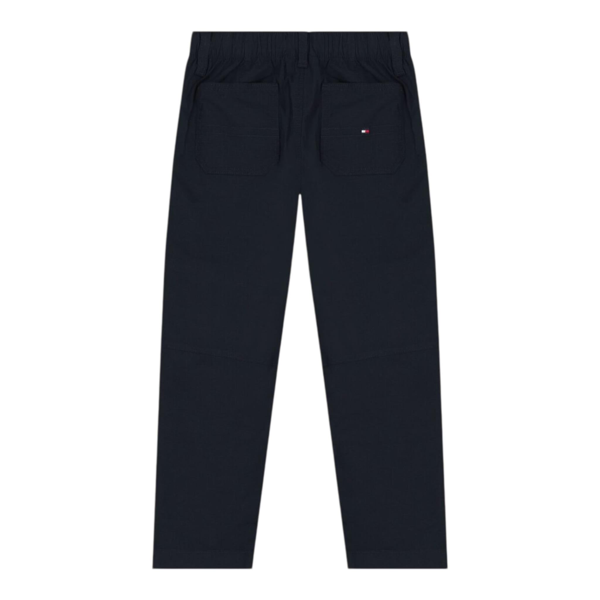 Tommy Hilfiger Pantalone Tinta Unita con Elastico In Vita per Bambino KB0KB09122 BLU TOMMY HILFIGER 