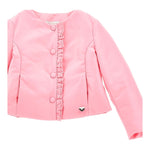 Monnalisa Giubbino Tinta Unita con Rouches per Neonata 17E105N ROSA MONNALISA 