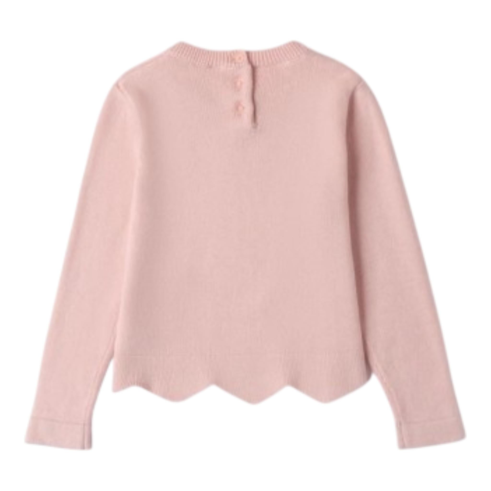 SARABANDA maglia girocollo tinta unita asimmetrica Rosa per Bambina 0A209 ROSA SARABANDA 