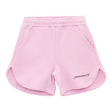 Hinnominate Short In Felpa Tinta Unita Con Stampa Logo Rosa Per Bambina