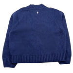 DONDUP maglia girocollo tinta unita con ricami Blu per Bambino DFMA002 BLU DONDUP 