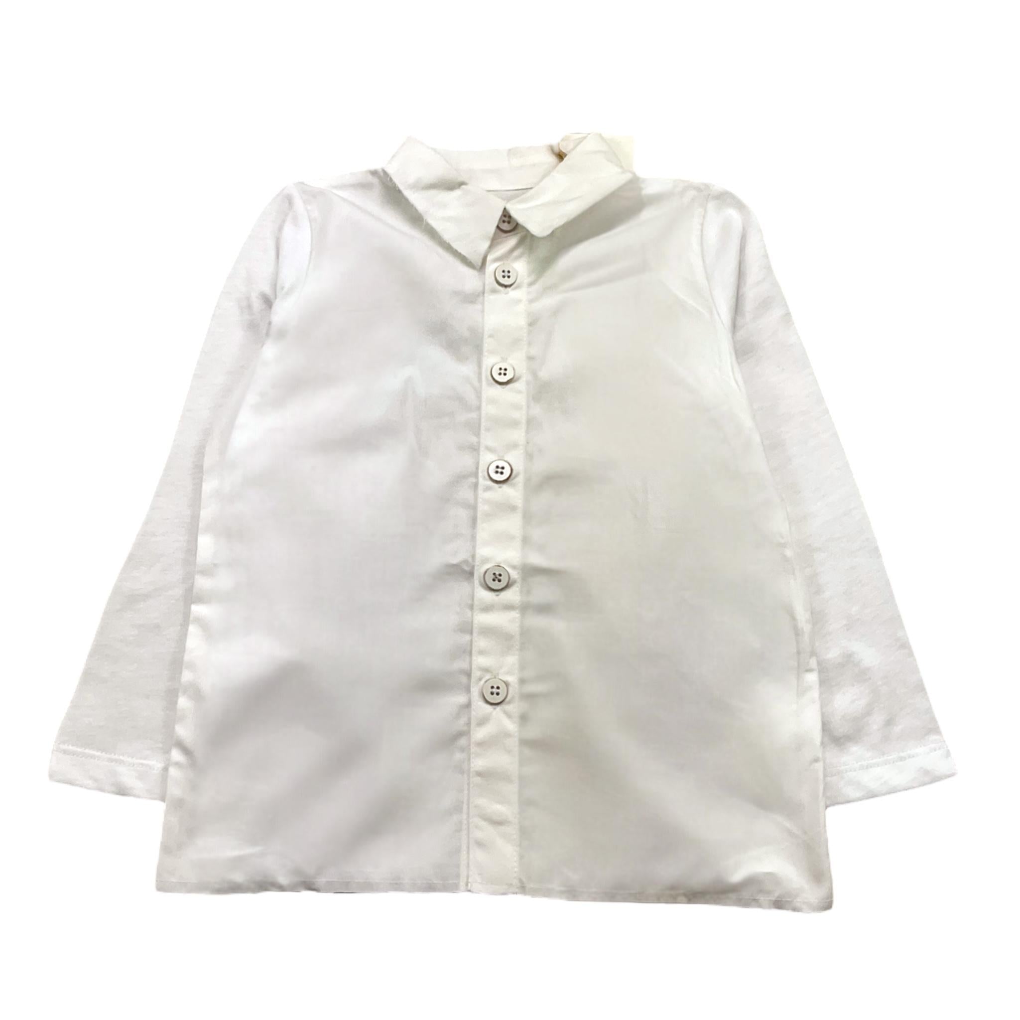 @MADILLY camicia tinta unita manica lunga Bianco per Neonato 02018NX BIANCO @MADILLY 