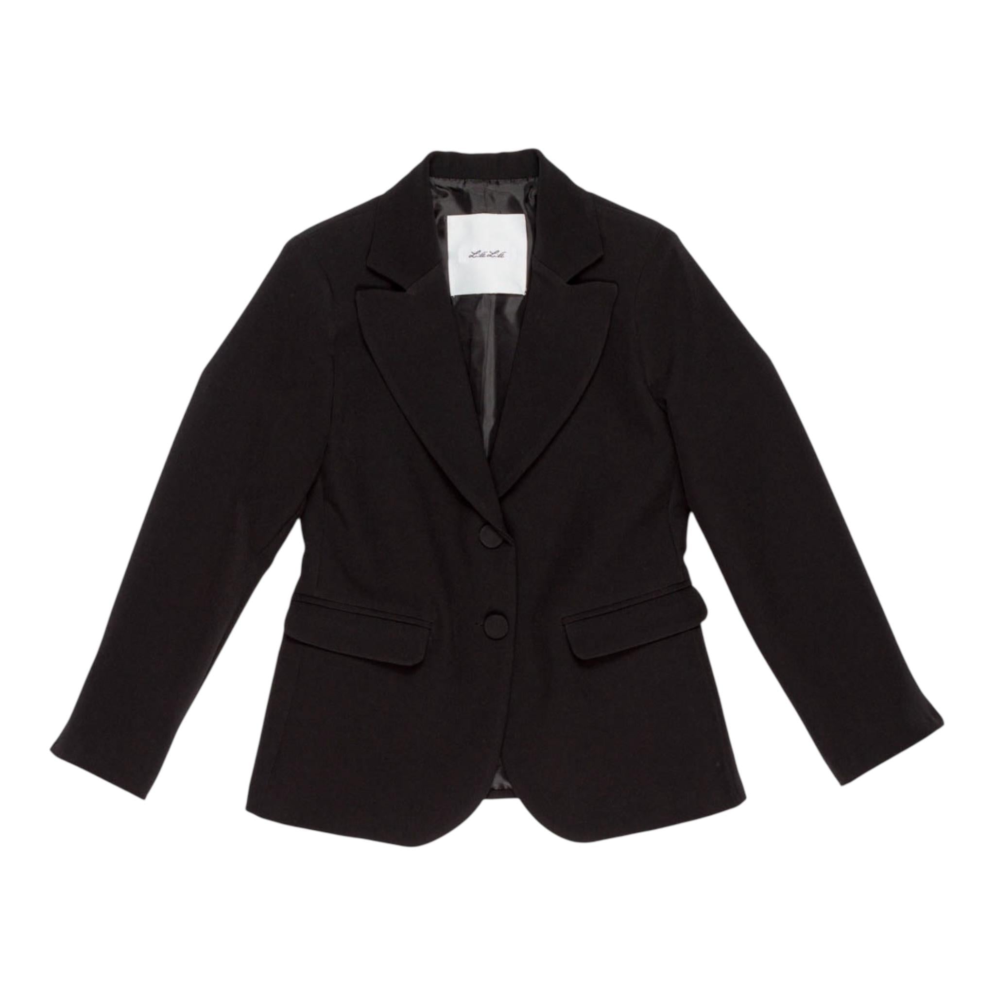 LU LU BY MISS GRANT giacca tinta unita monopetto Nero per Bambina LL3047 NERO LU LU BY MISS GRANT 