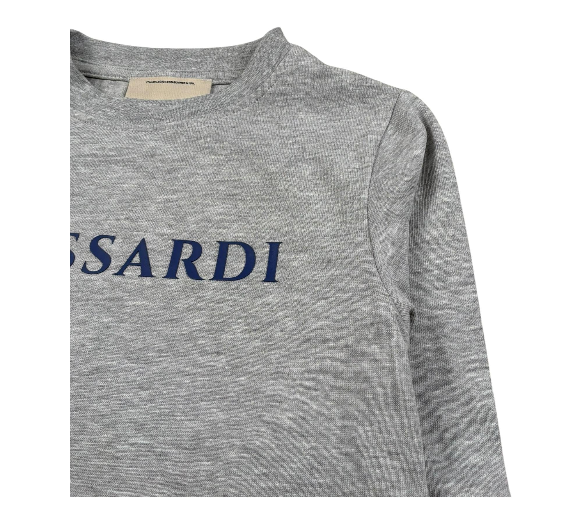 Trussardi Shirt Girocollo Tinta Unita con Logo per Bambino TBP26117TS GRIGIO TRUSSARDI 