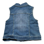 Moschino Giubbino Smanicato In Denim Tinta Unita per Bambina HDN002 BLU MOSCHINO 