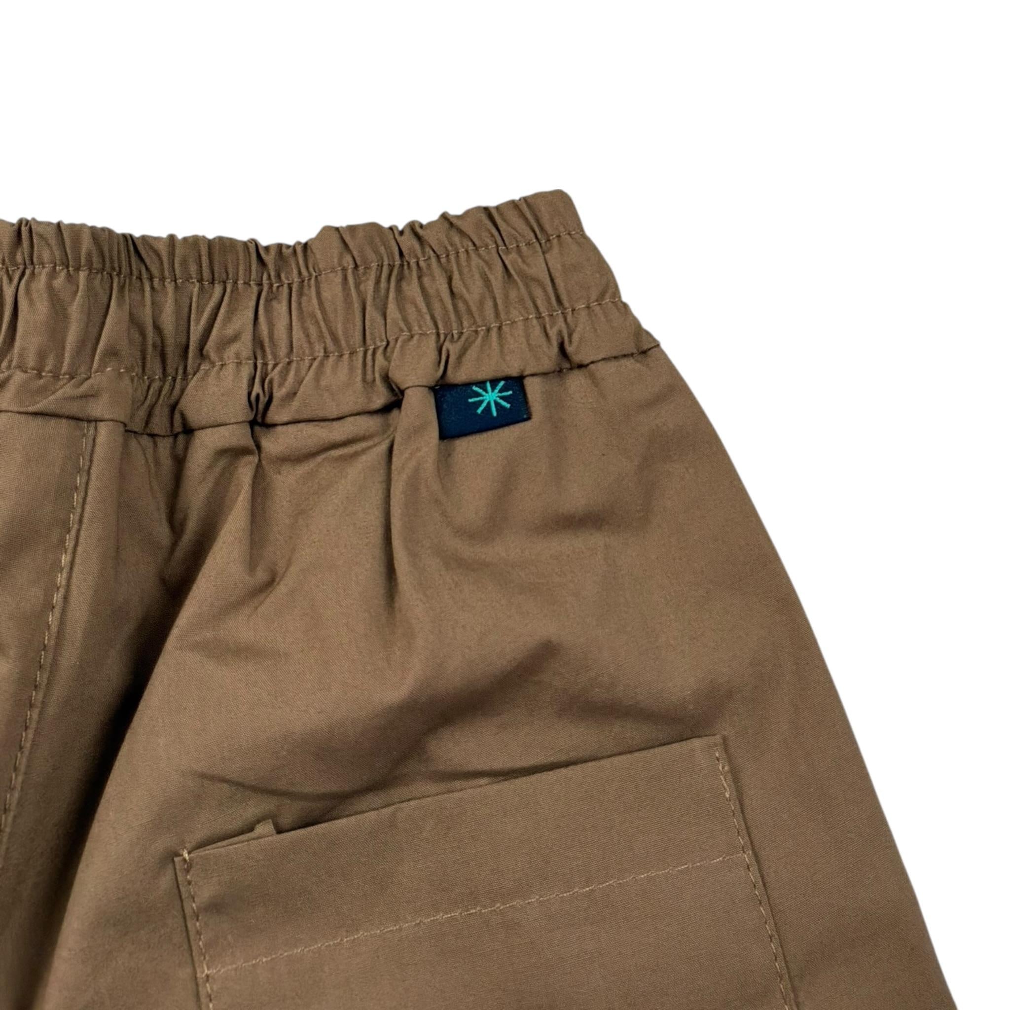 Manuel Ritz Bermuda Tinta Unita con Elastico In Vita per Neonato MR2149N MARRONE MANUEL RITZ 