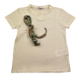 M+E' T-Shirt Girocollo Tinta Unita con Foulard per Neonato UEM0585N PANNA M+E' 