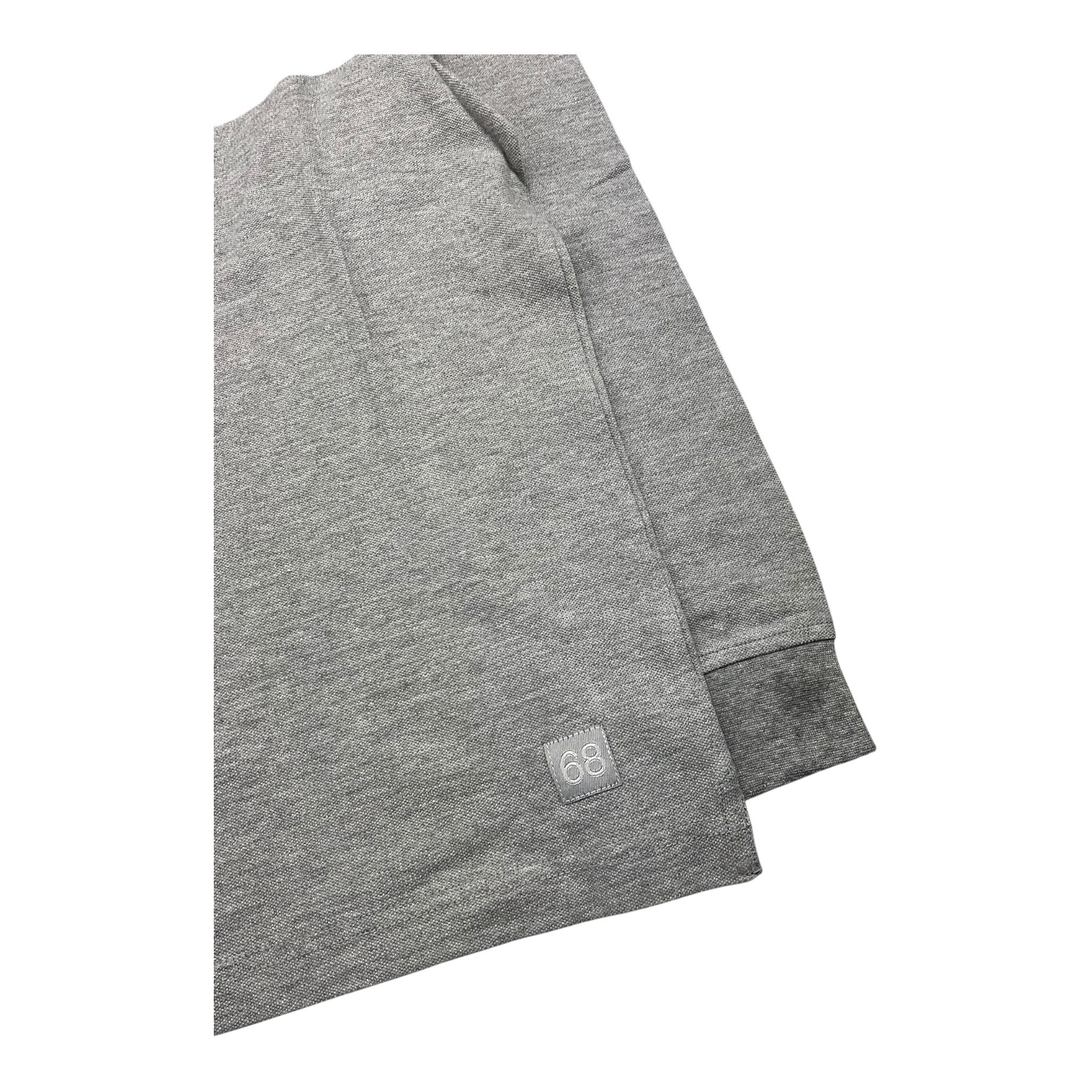 SUN68 polo manica lunga tinta unita Grigio per Bambino 27316 GRIGIO SUN68 
