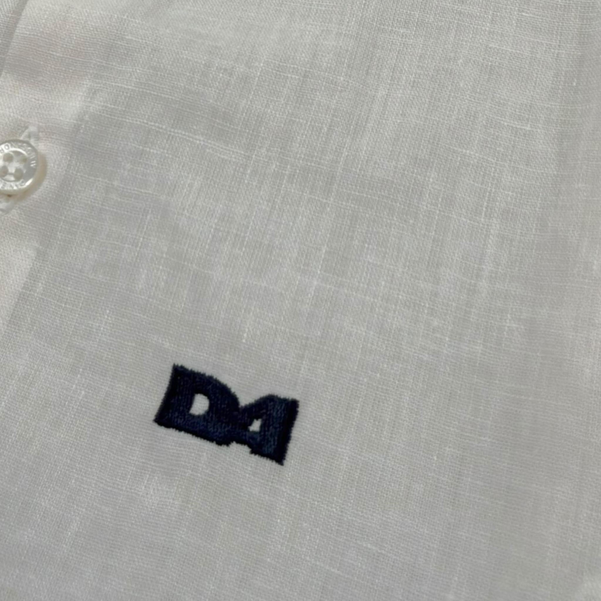 Daniele Alessandrini Camicia Manica Lunga Tinta Unita con Stampa per Neonato 1295C00043 AVORIO DANIELE ALESSANDRINI 