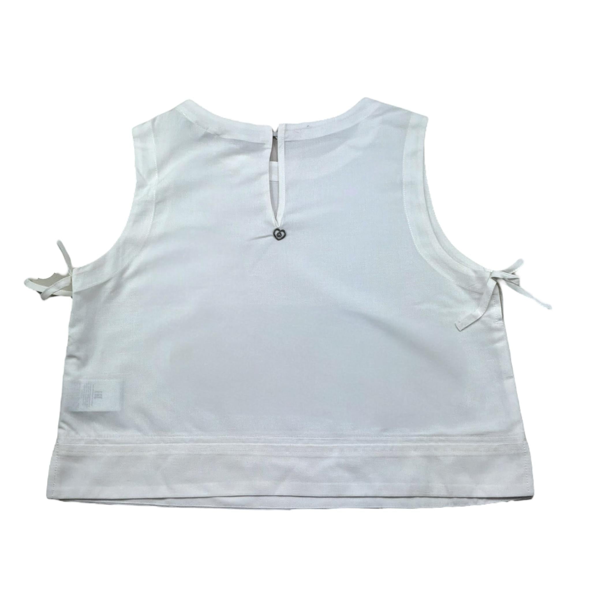 Please Top Giromanica Tinta Unita per Bambina CC89300G72 BIANCO PLEASE 