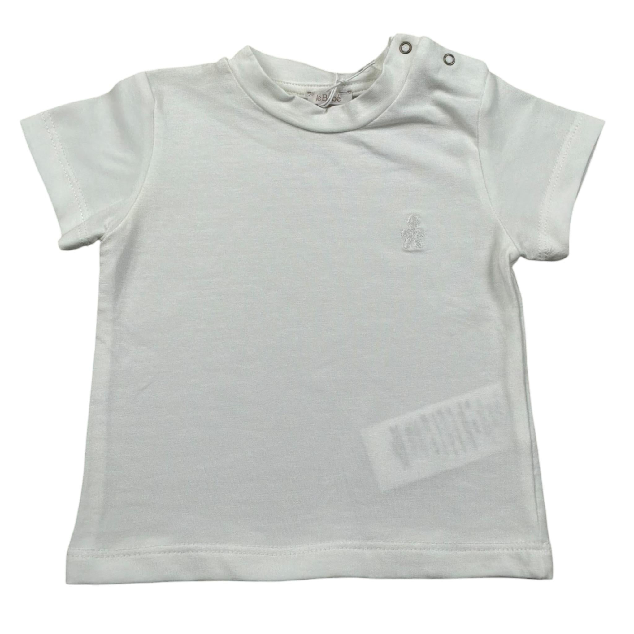 Le Bebe T-Shirt Girocollo Tinta Unita per Neonata LBB4939 BIANCO LE BEBE 