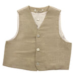 Amaya Gilet Tinta Unita con Fantasia A Righe per Bambino 593560 BEIGE AMAYA 