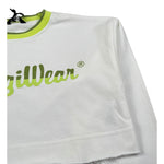 Refrigiwear Felpa Chiusa Girocollo Modello Crop Tinta Unita con Logo per Bambina RWG635 BIANCO REFRIGIWEAR 