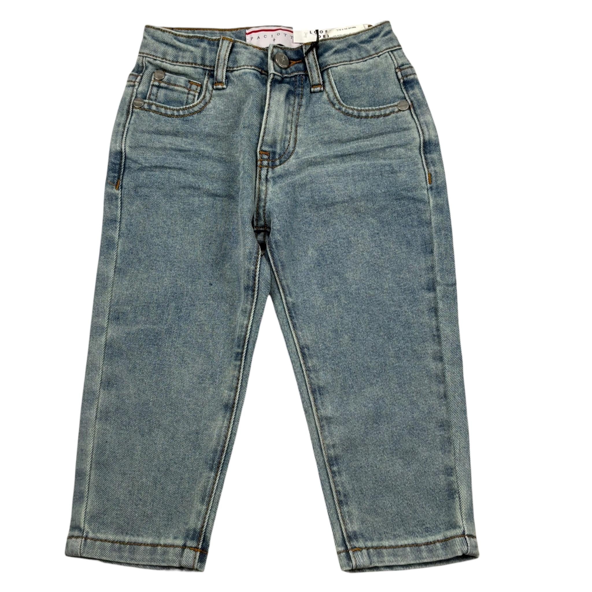 Cesare Paciotti Jeans Tinta Unita con Girovita Regolabile per Bambino PTP5162BXX AZZURRO CESARE PACIOTTI 