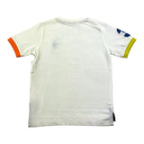 U.S. Pollo Assn T-Shirt Tinta Unita Girocollo Con Logo Bianco Per Bambino