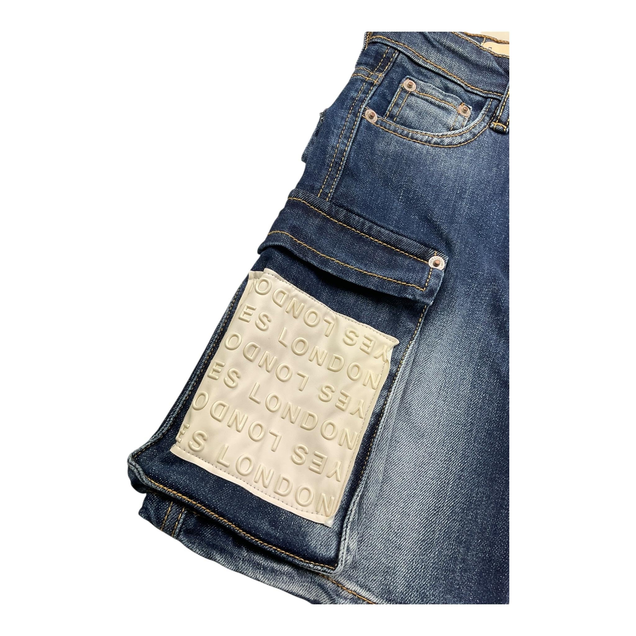 Yes London Bermuda In Denim Tinta Unita per Bambino JR7037 BLU YES LONDON 