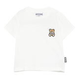 MOSCHINO t-shirt girocollo tinta unita con ricamo orso Bianco per Bambino HTM04K BIANCO MOSCHINO 