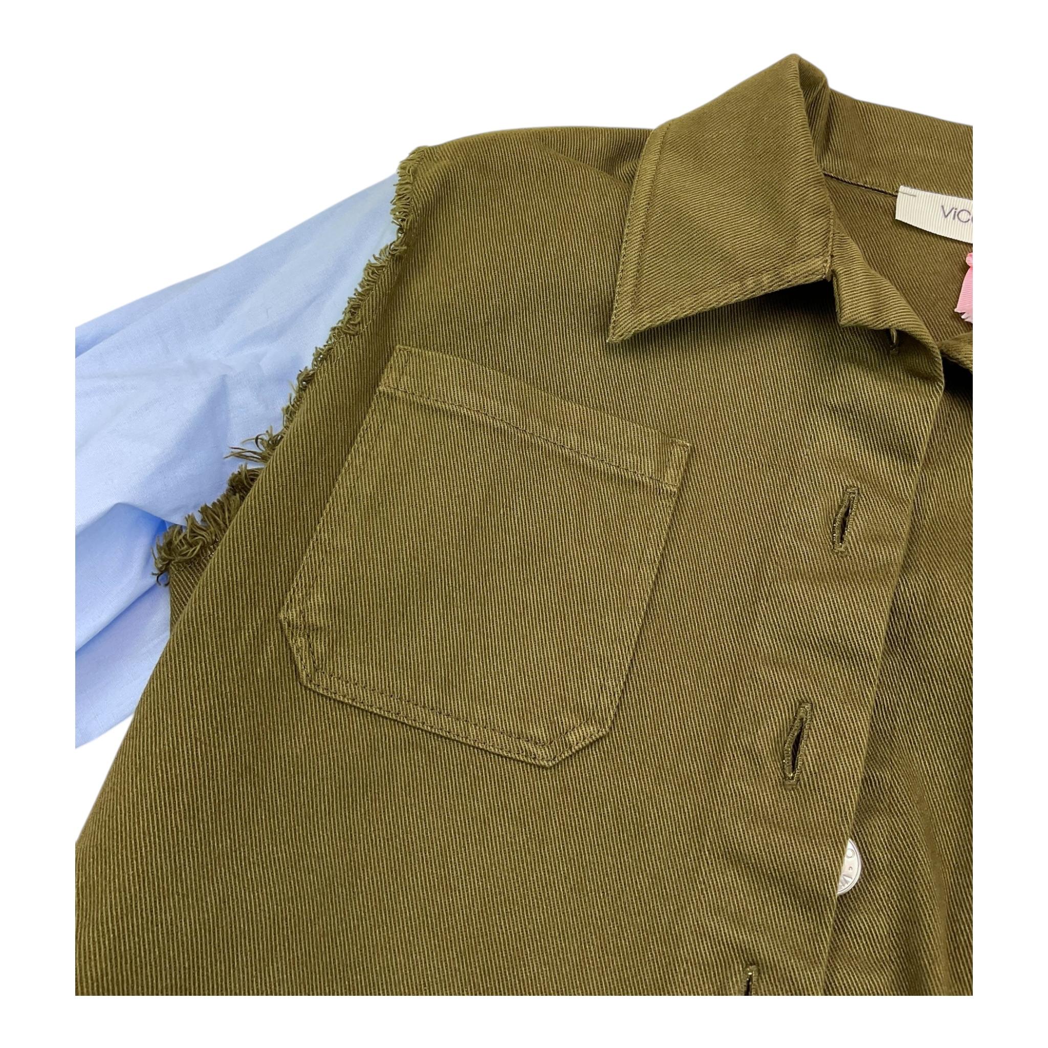 VICOLO abito manica lunga con finto gilet Verde/azzurro per Bambina 3141V00049X VERDE/AZZURRO VICOLO 