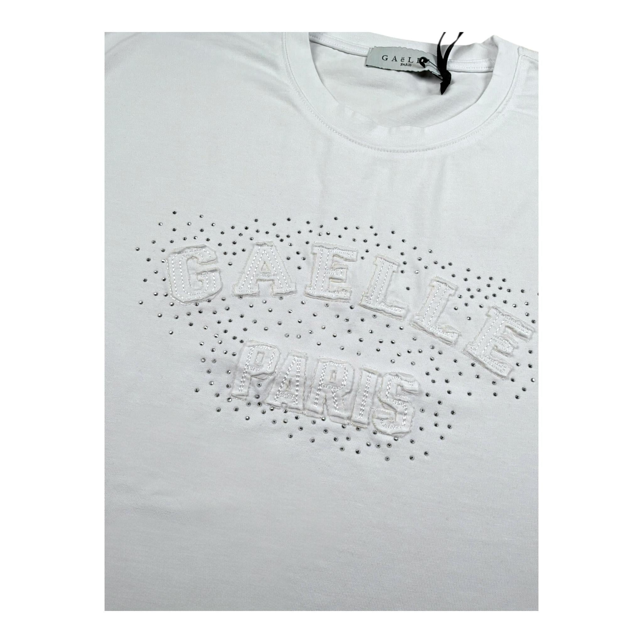 Gaelle Canotta Girocollo Tinta Unita con Brillantini per Bambina 2746MYZ00336 BIANCO GAELLE 