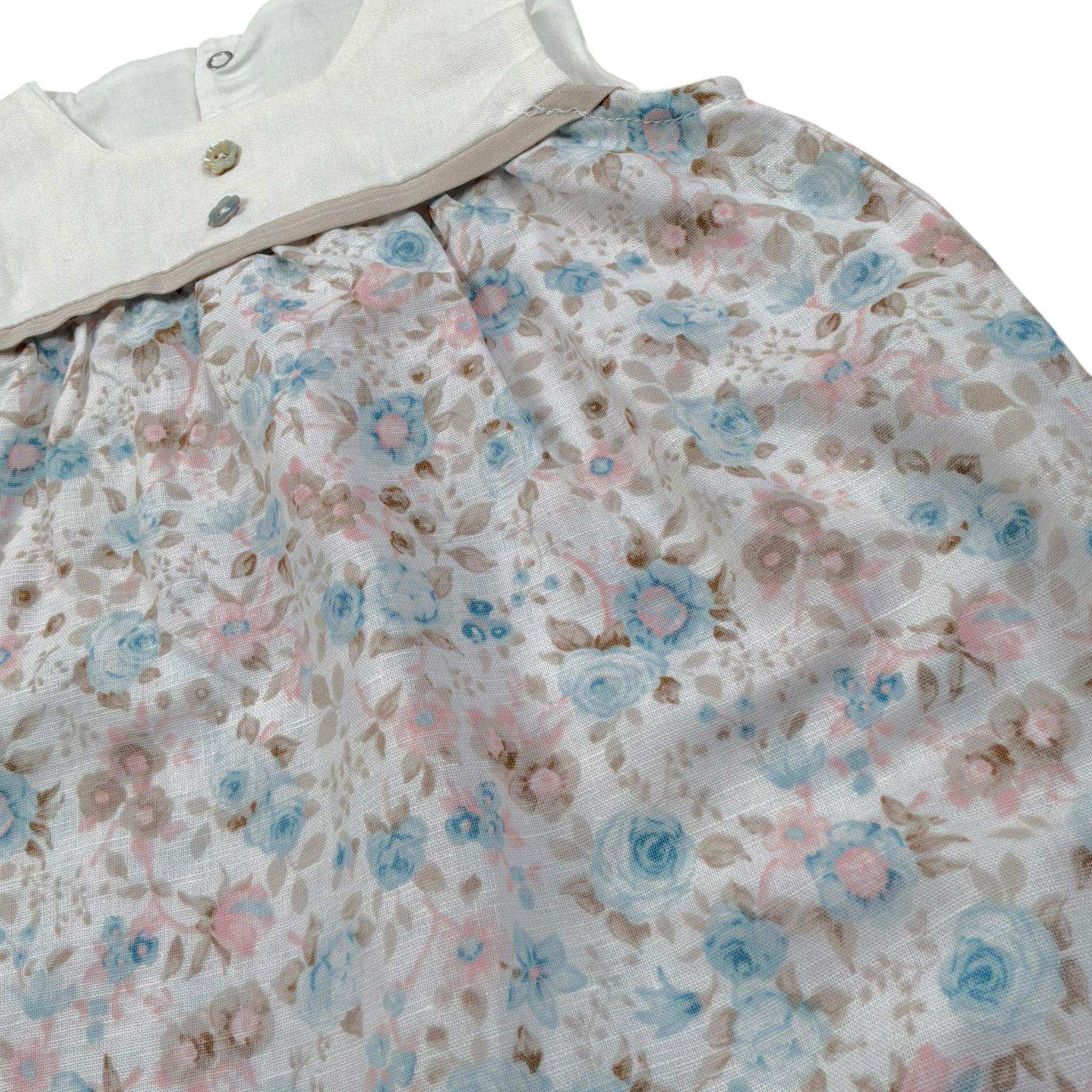 Babyvip Pagliaccetto Tinta Unita con Fantasia Fiori per Neonata T2820 BIANCO BABYVIP 