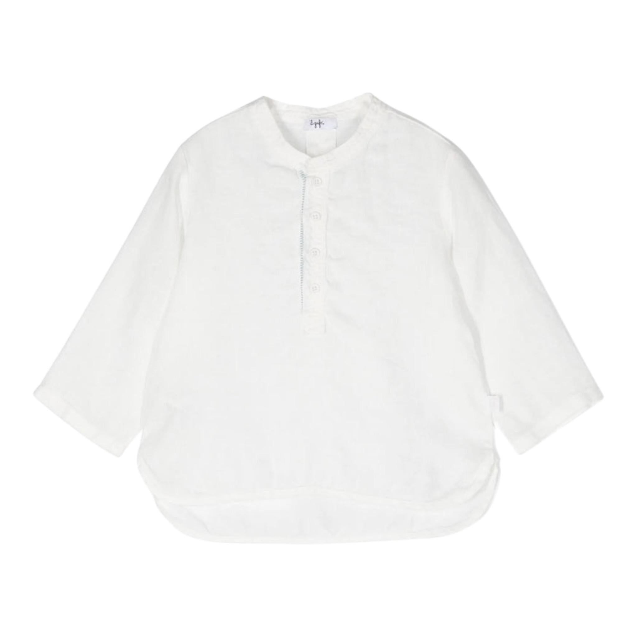 Il Gufo Camicia Manica Lunga Tinta Unita Collo Coreano per Bambino P25CL017L6006 BIANCO IL GUFO 