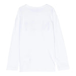 N°21 shirt girocollo tinta unita con logo Bianco per Bambino N21808 BIANCO N°21 