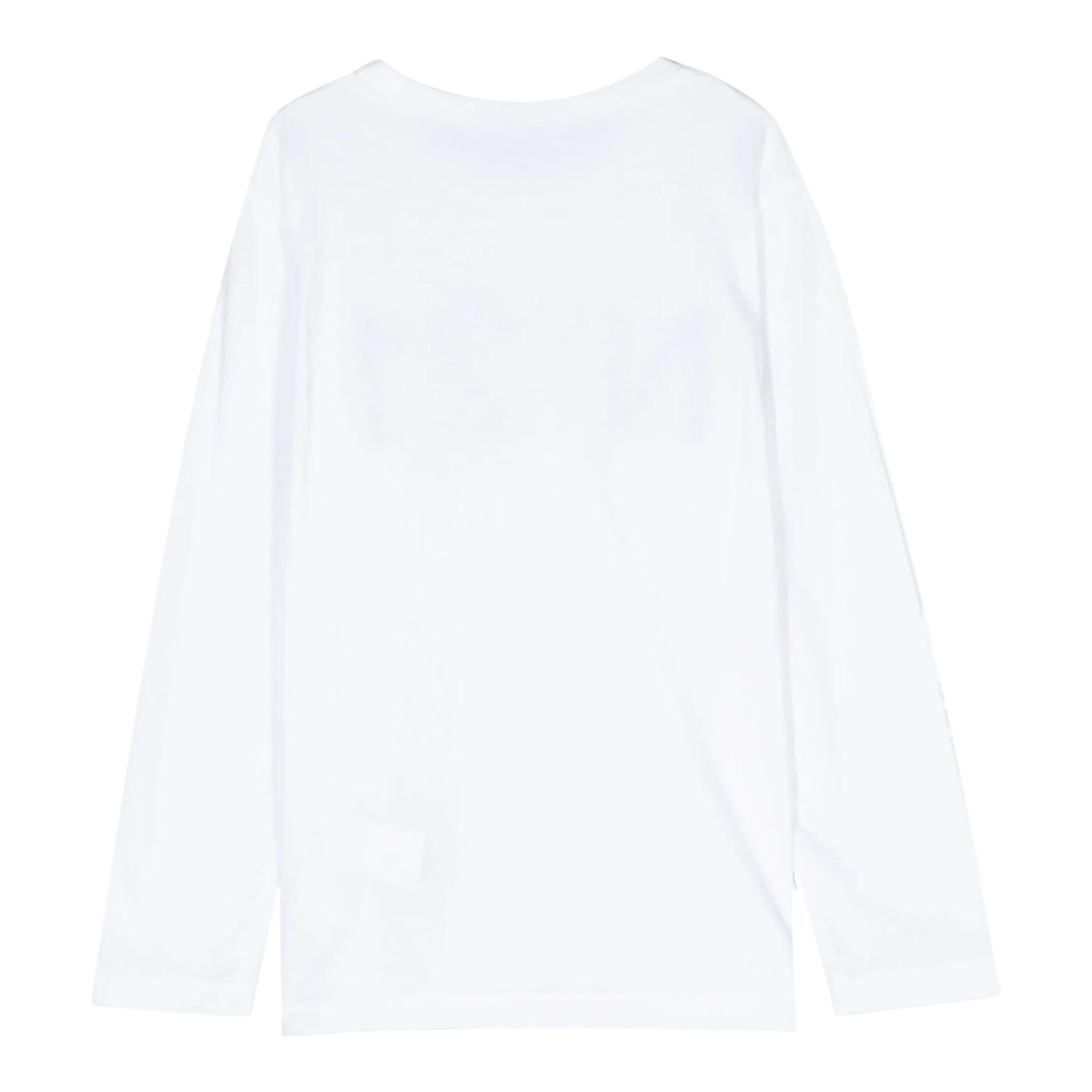 N°21 shirt girocollo tinta unita con logo Bianco per Bambino N21808 BIANCO N°21 