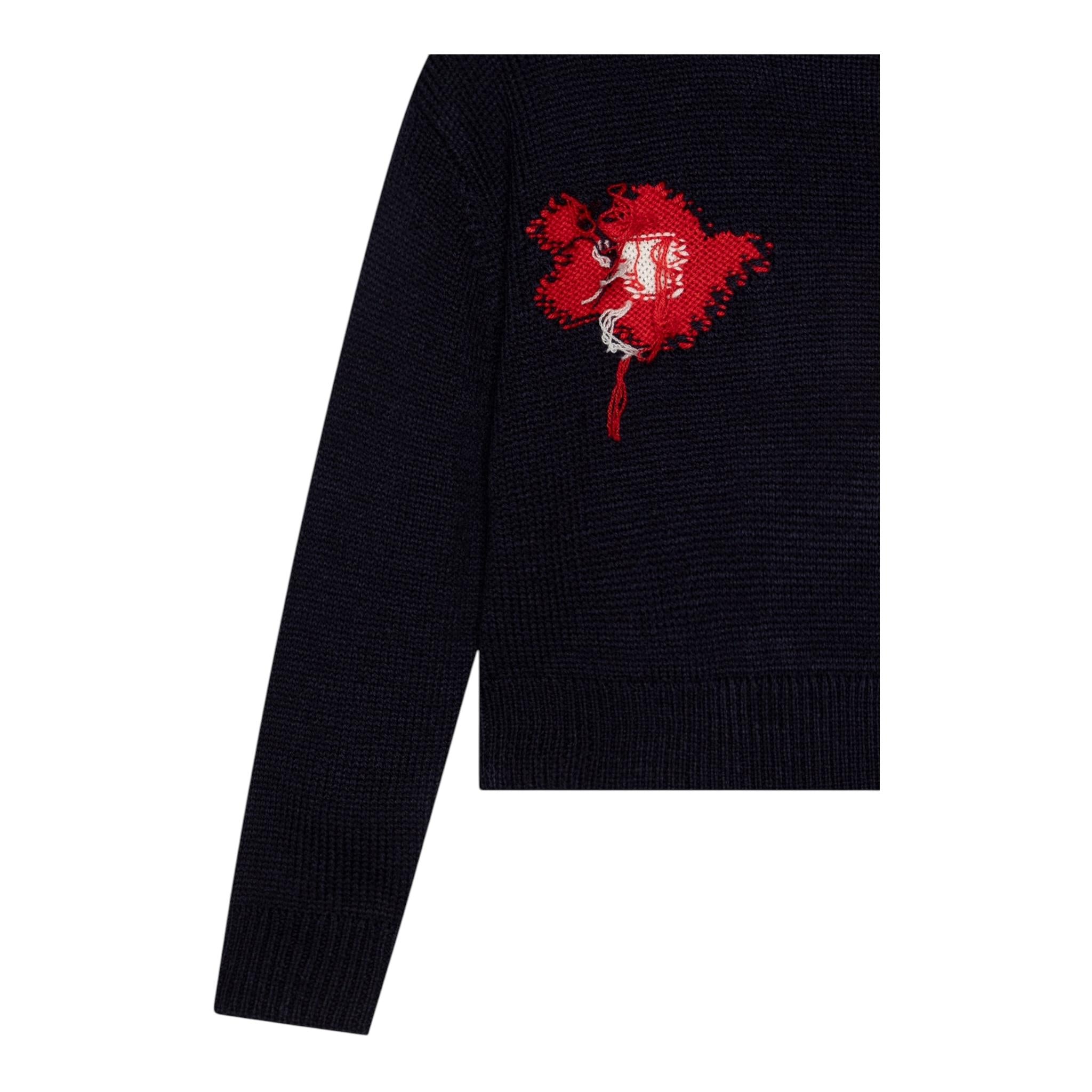 MAX&Co. maglia girocollo tinta unita con ricami Blu per Bambina MX0077 BLU MAX&Co. 