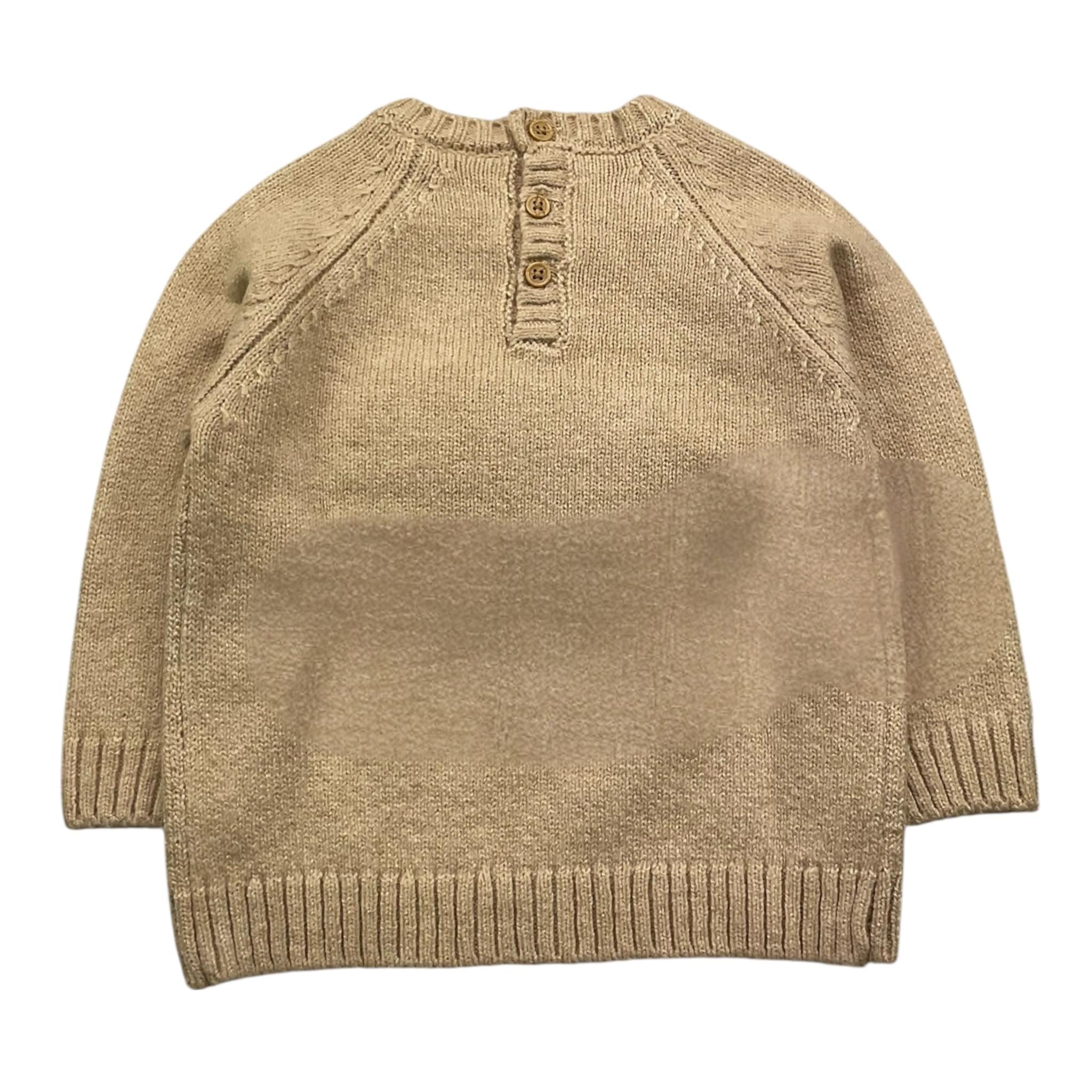 LOSAN maglia gircoll tinta unita con stampa Beige per Neonato LBBAP02022 BEIGE LOSAN 