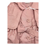 Alice Pi Trench Tinta Unita con Cappuccio Rosa per Bambina