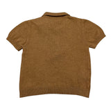 Le Bebe' Polo Mezza Manica Tinta Unia In Maglia Beige per Neonato
