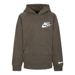 NIKE felpa tinta unita con cappuccio e stampa Verde per Bambino 9Q0868 VERDE NIKE 