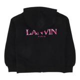 LANVIN felpa tinta unita con zip e cappuccio Nero per Bambina N30107 NERO LANVIN 