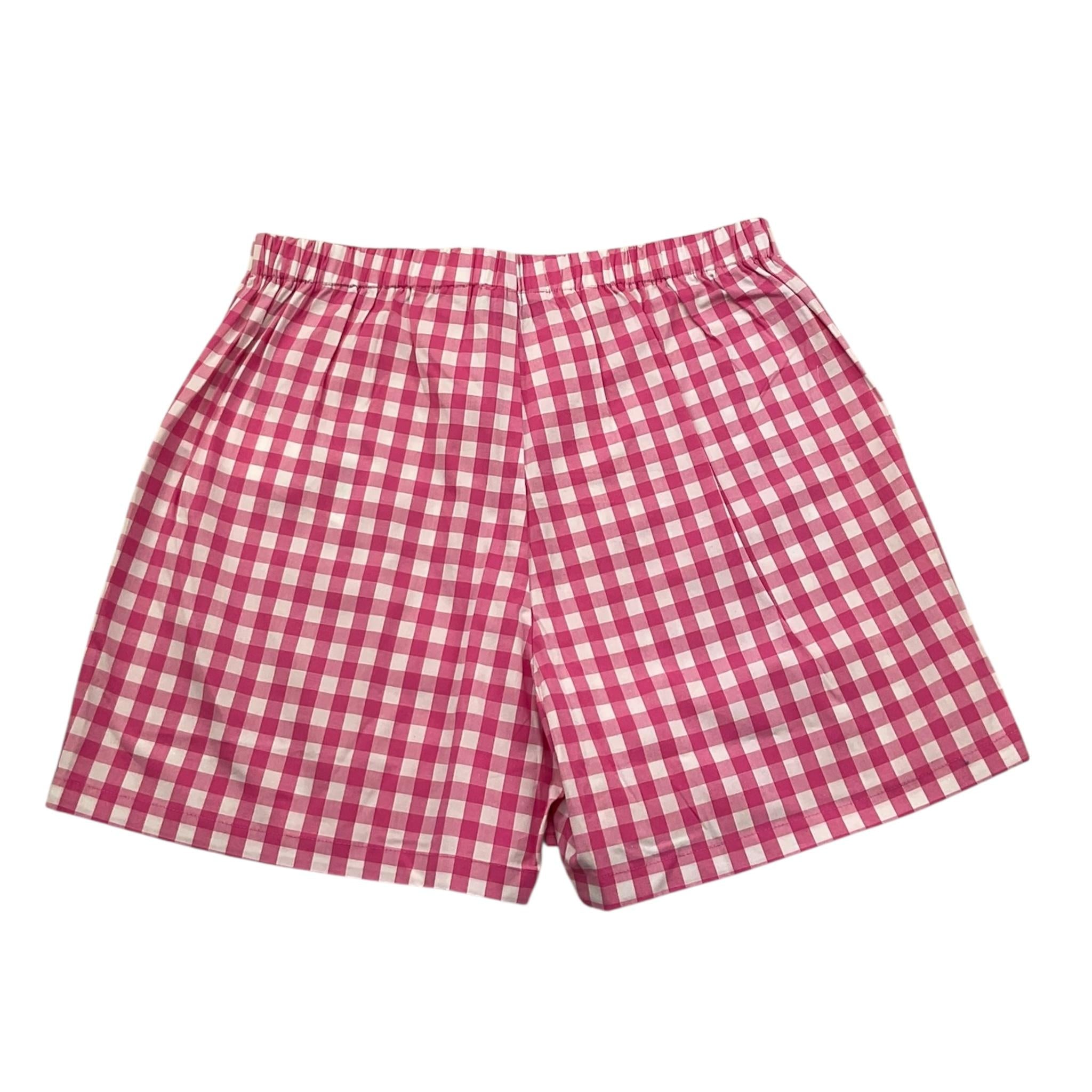 Moschino Short Fantasia Quadretti per Bambina SHTMO BIANCO/ROSA MOSCHINO 