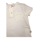 Teddy E Minou Completo 2 Pezzi T-Shirt-Pantalone Tinta Unita Bianco Per Neonato