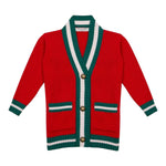 PHILOSOPHY cardigan tinta unita con profili in contrasto Rosso per Bambina PFMA045 ROSSO PHILOSOPHY 