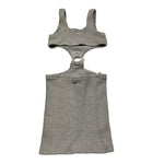 Saint Barth Abito Giromanica Tinta Unita per Bambina KIM GRIGIO SAINT BARTH 