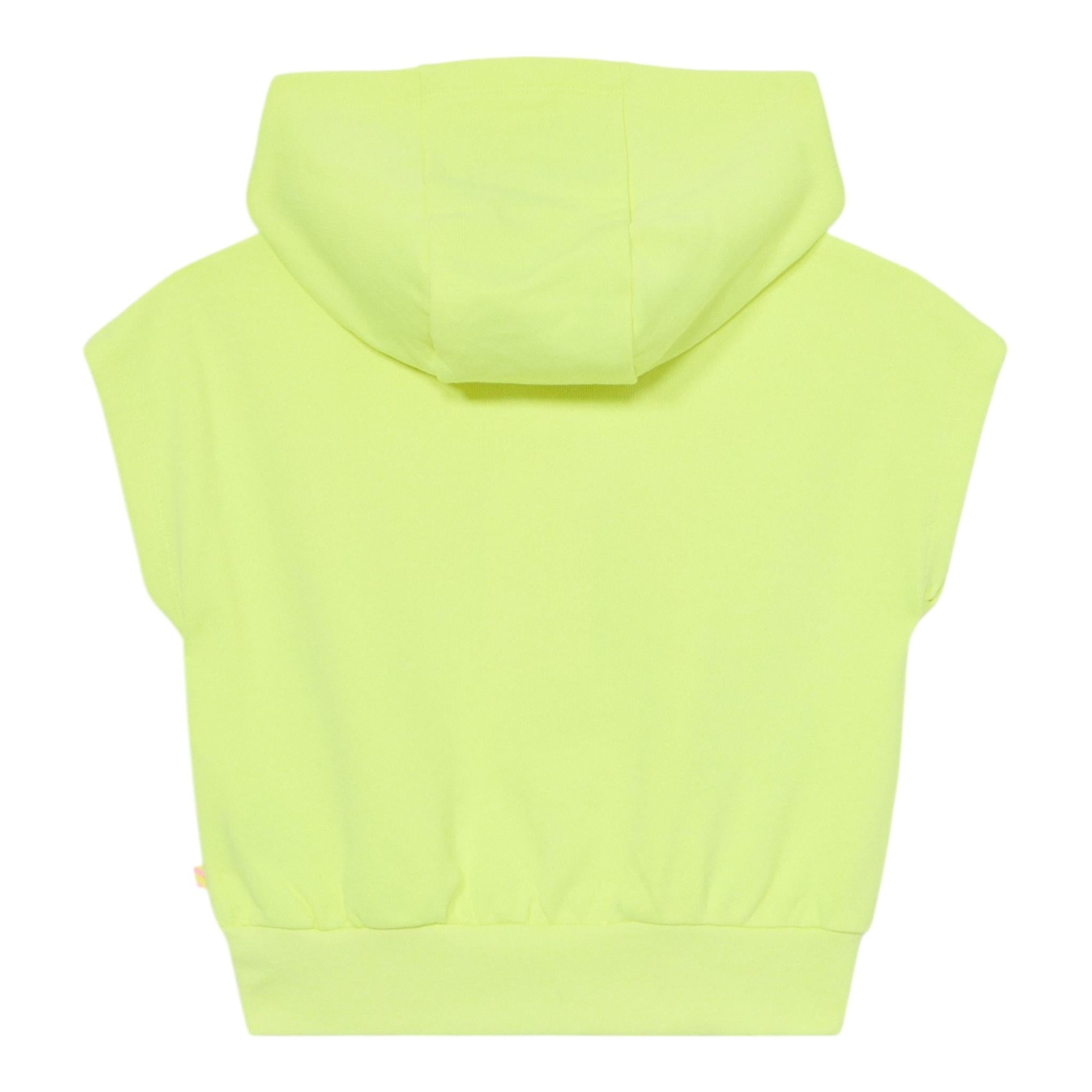 Billieblush Felpa Smanicata Tinta Unita con Cappuccio per Bambina U20846X GIALLO FLUO BillIEBLUSH 