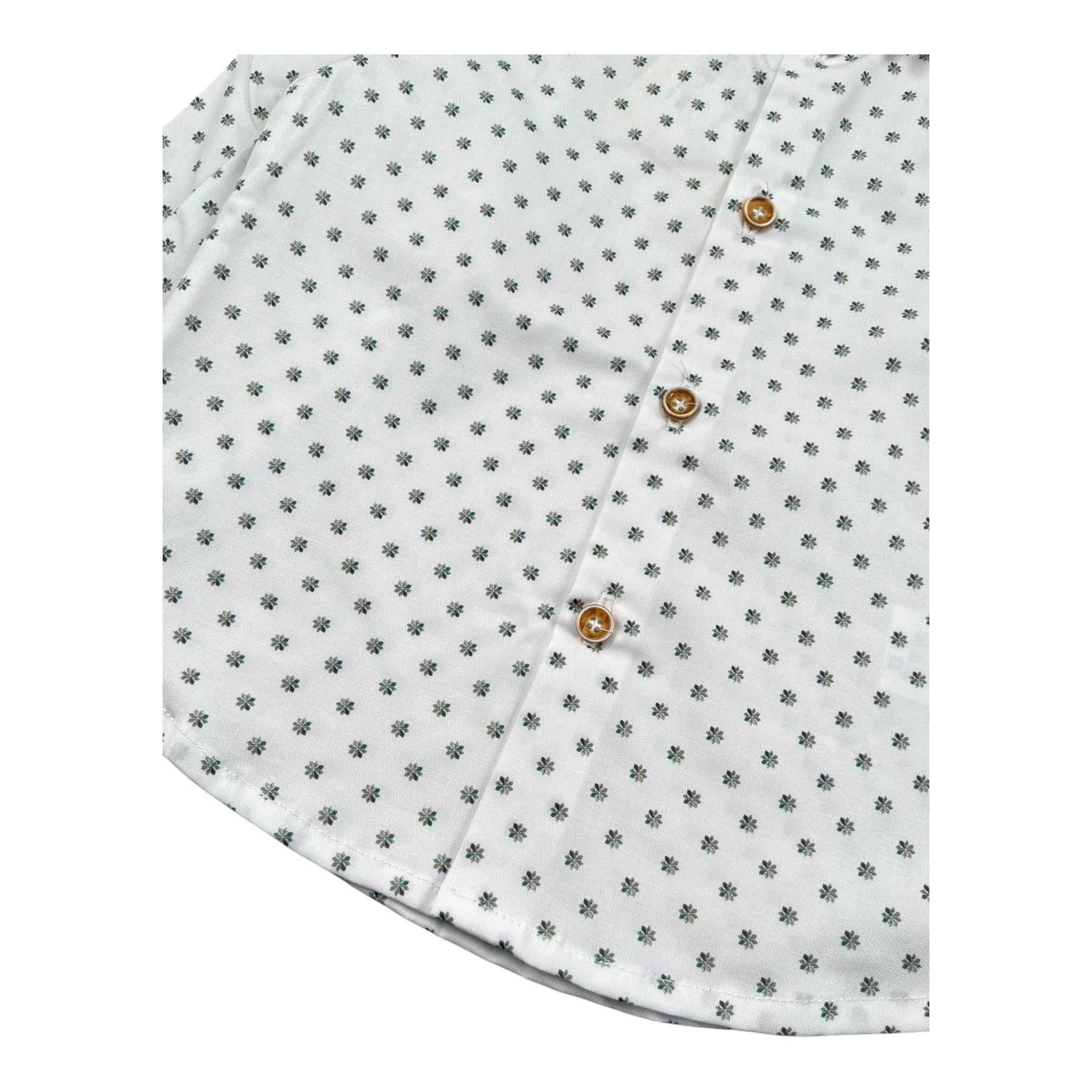 Pure Firenze Camicia Manica Lunga Fantasia Floreale per Neonato PC031777 BIANCO PURE FIRENZE 