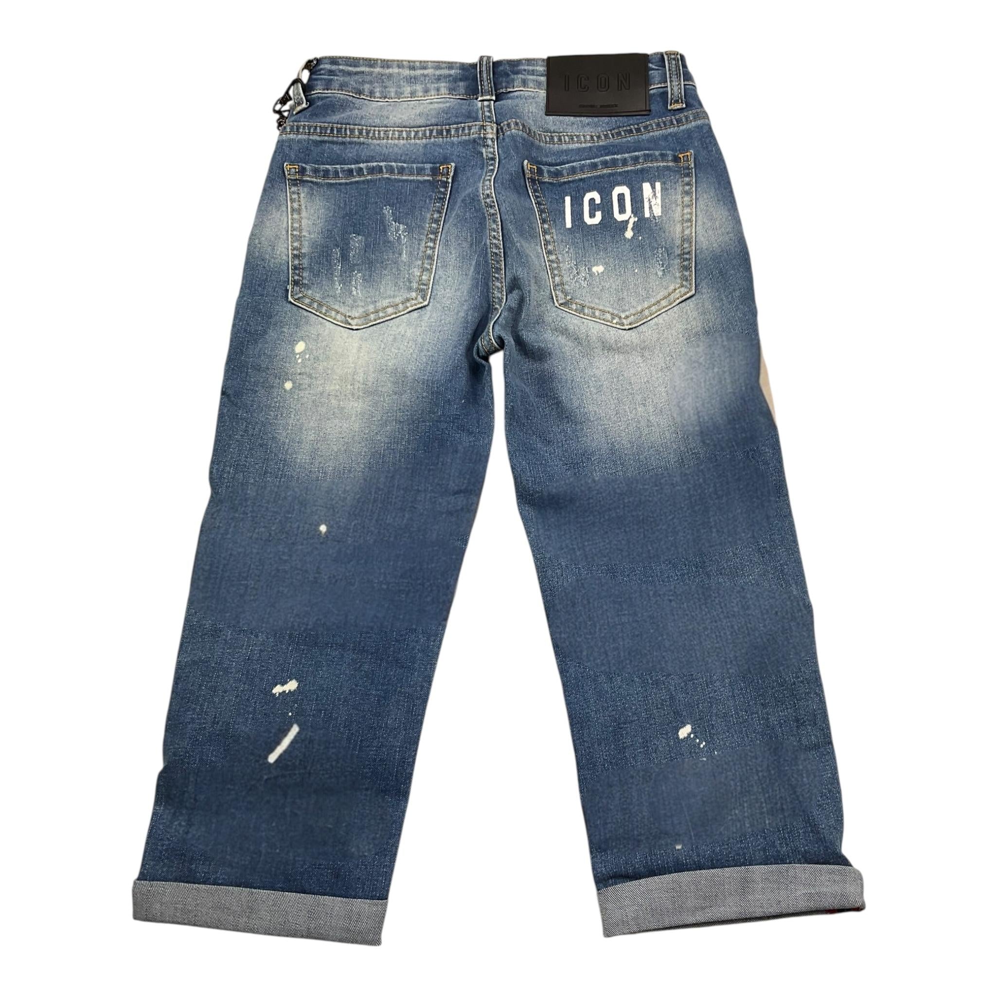 Icon Jeans Tinta Unita con Girovita Regolabile per Bambino IBDT00450 BLU ICON 