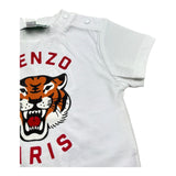 Kenzo T-Shirt Girocollo Tinta Unita con Stampa per Neonato K60977 BIANCO KENZO 