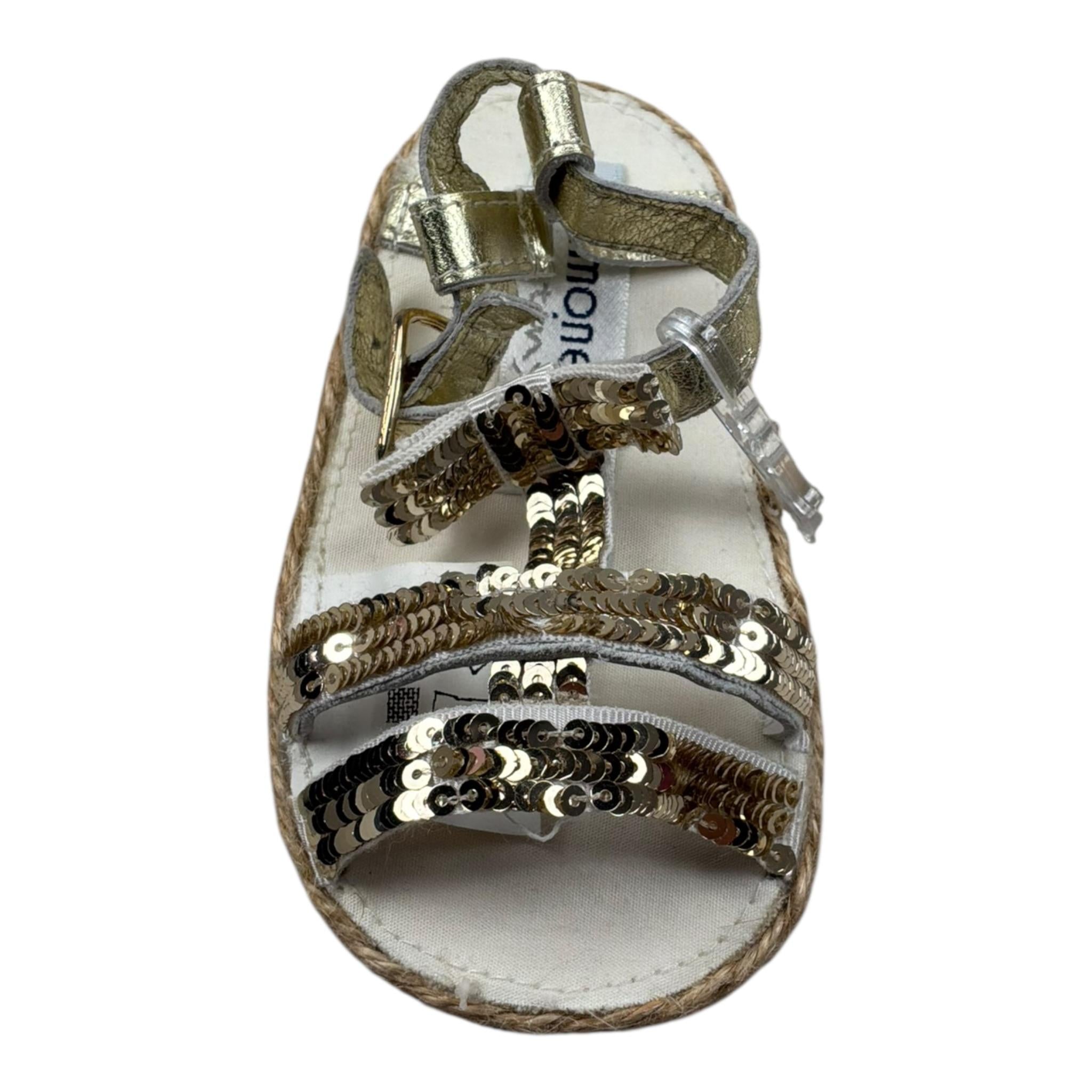 Simonetta Sandalo Tinta Unita con Paillettes per Neonata SDMS ORO SIMONETTA 